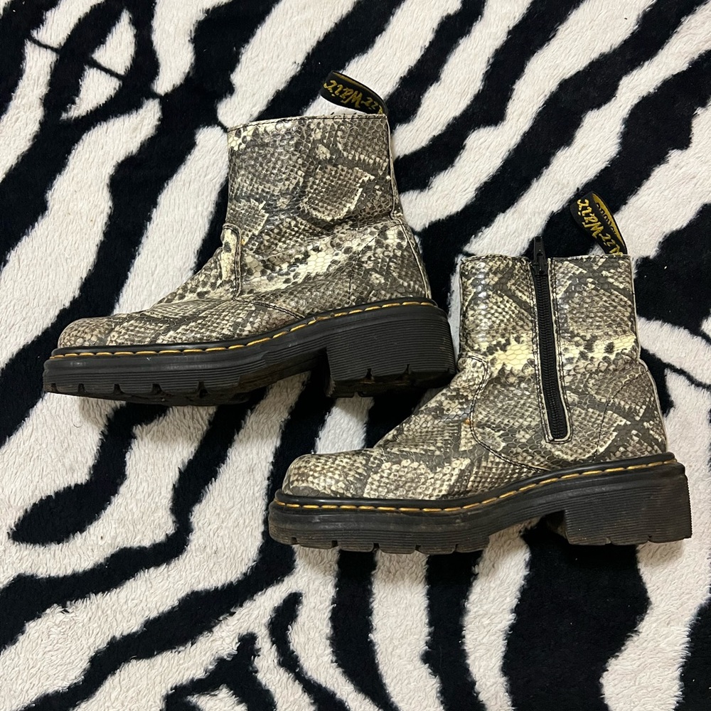 Dr. Martens Snake Print Reptile Boots